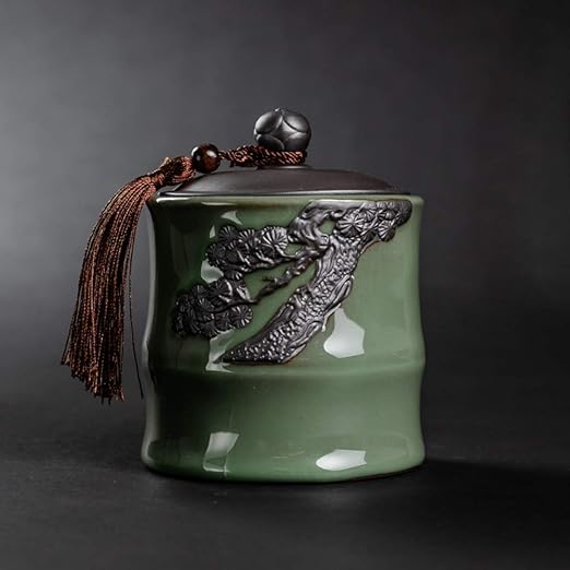 LXTIN Tee Kaffee Zucker Kanister, chinesische Art Keramik Kaffee Zucker