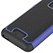 OEAGO Hybrid Dual Layer Rubber Plastic Impact Defender Rugged Slim Hard Case Cover Shell for Coolpad-Catalyst - Blue