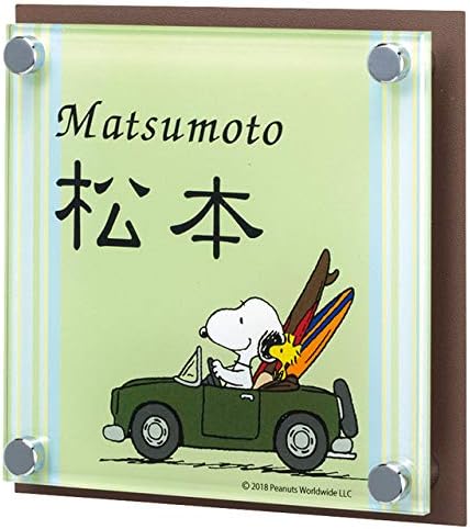 イージーオーダー表札 丸三タカギ 機能門柱用サイズ スヌーピーサイン アクリル ステンレス Nspaiss C7