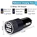 Type C Charging, NINIBER Dual Port Car Charger Power Adapter Plug 6ft USB C Cable Charger Compatible LG V30 V40 Q8 Q7 stylo 4 Plus G7 V35 V30S thinQ HTC U11/Life/10/Bolt/Ultra/U12 Oneplus 6 5 5T 3