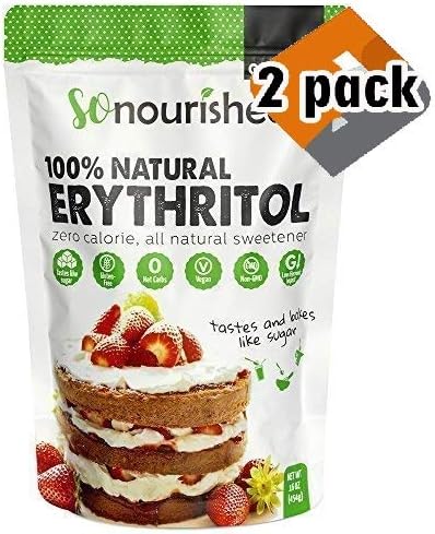 Erythritol Sweetener Granular (1 lb / 16 oz) - Perfect for Diabetics and Low Carb Dieters - No Calorie Sweetener, Non-GMO, Natural Sugar Substitute, 2 Pack