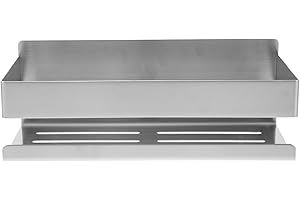 BESPORTBLE 304 Stainless Steel No-Drill Kitchen Spice Rack and Bathroom Storage Basket Wall-Mounted Shelf with