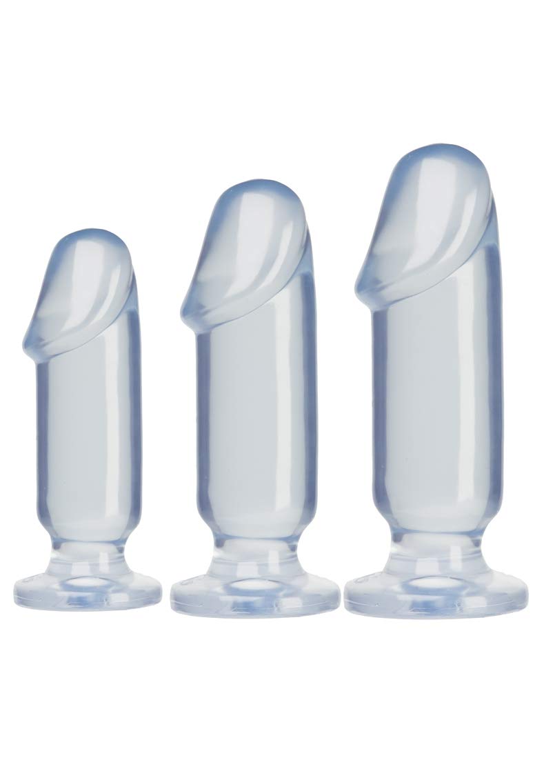 Doc Johnson Crystal Jellies Anal Starter Kit Clear Anal Plug