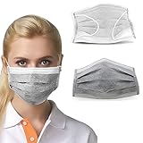 Nice purchase(™) Four Layer Disposable Charcoal Activated Carbon Mask Filter Antivirus Bacteria - 100 Pieces (Each Piece Is Individually Packed)