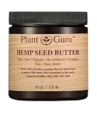Hemp Seed Butter 8 oz. 100% Pure Raw Fresh Natural Cold Pressed. Skin Body and Hair Moisturizer, DIY Creams, Balms, Lotions, Soaps.