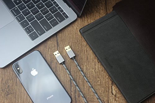 USB 3.0 Male to Male Cable 10ft, SNANSHI USB Cable Male to Male Nylon Braided Cable Aluminum Shell for Data Transfer Hard Drive Enclosures, Laptop Cooling Pad, Modems, Cameras and More - Thumbnail 4