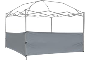 NINAT 2pcs Half Sidewalls Panel for Pop Up Canopy Gazebo Tent Shelter 10'x10', 10'x15', 10'x20' Vertical Leg, 2 Grey Half Walls Only