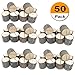 Zanzpc Wedding Place Wooden Card Holders Table Number Stands for Home Party Decorations. Pack of 50
