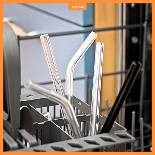 Ecoroyal® Glas Strohhalm | Strohhalm wiederverwendbar | Trinkhalme | 9 Stück | 2 plastikfreie Reinigungsbürsten+ Eco… – Bild 8