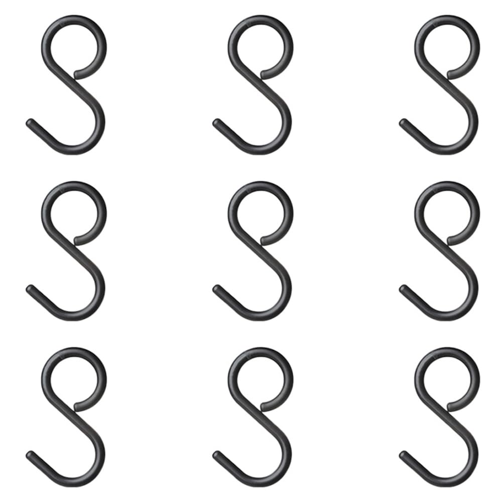 SANJAOYEE S字フック 落ちない 9個セット ブラック 錆びない sじフック 脱落防止 Sの字フック Sカン フック Sフック お風呂 キッチン 台所 洗面所 浴室 玄関に 安定性 音がしない 汎用フック の商品画像