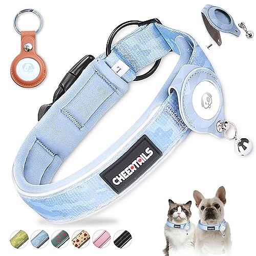 Airtag Dog Collar, Detachable Airtag Dog Collar Holder, Reflective Dog