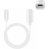 3.3ft Windproof USB-C Extension Cable, Type C Male to Female Charging Extender Cord for Cameras, Ring Pan-Tilt Indoor Cam (2024 Release), MagSafe Charger, iPhone17/16/15, White (3.3 FT)