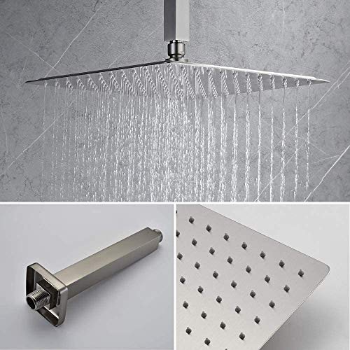 Iriber Ceiling Mount Rain Shower System with Shower Head and Handheld