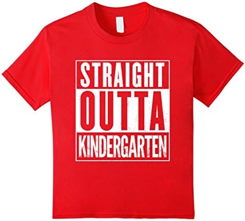 Kids Straight Outta Kindergarten T-Shirt, Kindergarten Kids Shirt 6 Red