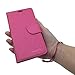 Miady BLU Advance 5.0 case, PU Leather Magnetic Folio Wallet Case ONLY for BLU Advance 5.0 Phone - Rose Red