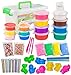 DIY Slime Kit 27oz + Fluffy Soft Clay Slime for Girls or Boys, Ultimate Crystal Slime Making Kit, Slime Supplies and Add Ins, Slime Containers, Foam Balls, Fishbowl Beads, Fruit Slices, Craft Kit for