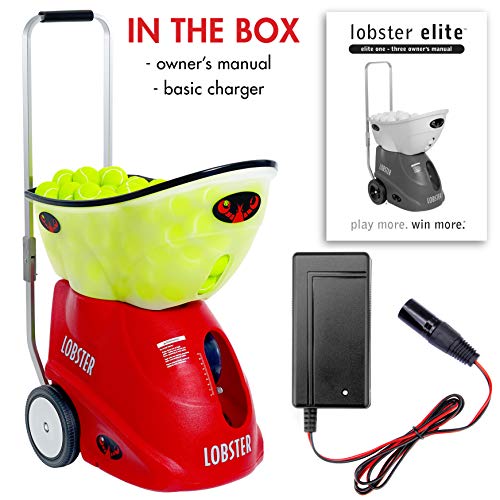 image for Lobster Sports - Elite Grand Four - Battery-Powered Tennis Ball Machin