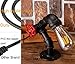 Industrial Table Lamp with UL Dimmable Switch, Licperron E26 E27 Edison Base Vintage Steampunk Rustic Table Lamp Base Antique Pipe Desk Light Plug in Cord On/Off Switch Bedside Lamp Holder 1 Pack