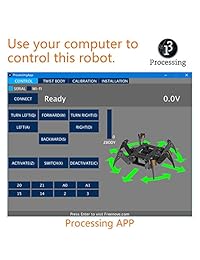 nove - Kit de robot de hexagonales con mando a distancia, diseño de Arduino con 6 patas de araña Raspberry Pi, Tutorial detallado para Android y WiFi inalámbrico RC 2,4 G Servo