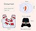 amorus 3Pcs Toilet Seat Cover & Rug & Toilet Tank Cover Set Bathroom Christmas Decorations Supplies (Snowman)