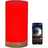Red Light Lamp for Sleep with Time &amp; APP Control: Red Light for Sleep | Dimmable No Blue Light Eye Friendly Bedside Night Light, Natural Sleep Aid for Bedroom &amp; Nursery