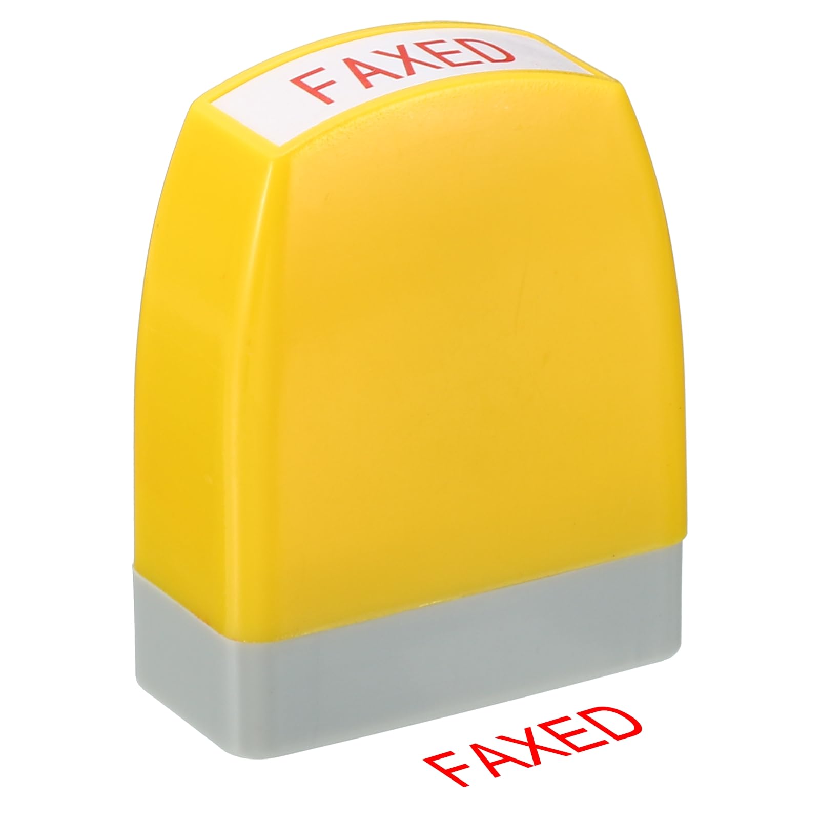 PATIKIL Faxed Notice Stamp Self Inking, Red Ink Office Stamps Pre Inked Message Stamp Refillable Business Stamp, Yellow