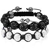 BodyJ4You Bracelet Crystal Balls Adjustable with 9 Disco Balls