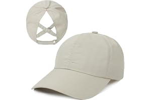 Nanwansu Womens Criss Cross Ponytail Baseball Cap Adjustable Messy Bun Mesh Quick Drying Hat
