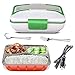 YOUDirect Car Use Electric Heating Lunch Box - Portable Bento Meal Heater Car Plug Food Warmer Stainless Steel Heating Food Container Leak-Resistant Reusable Electronic Food Boxes (Green)