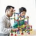 FUN LITTLE TOYS 154PCS Marble Run Set Toys for Kids, Gravity Marbles Maze Tower Building Blocks 98 Plastic Pieces 56 Glass Marbles, Marble Race Track Rolling Game, Educational Learning STEM Toy Gift