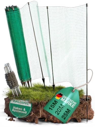 Hundezaun, 15 m x 90 cm, Weidezaun, Hühnerzaun, Steckzaun, Komplett-Set