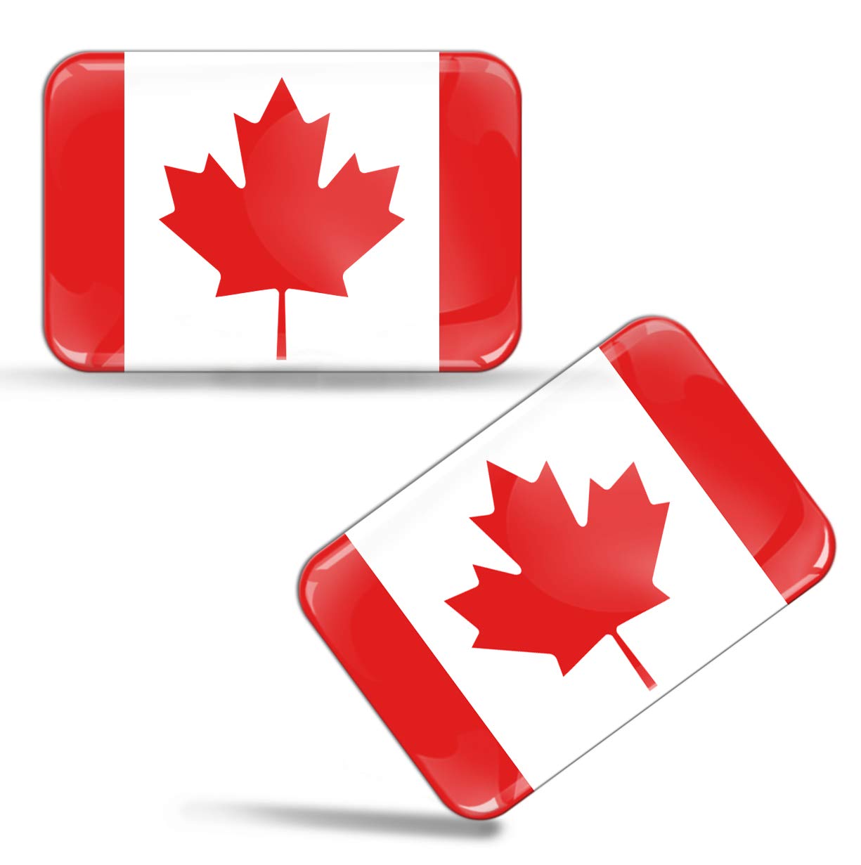 Biomar Labs Country Flag Sticker Set Self Adhesive Vinyl Decals National Flag Stickers Car Motorcycle Laptop Phone Window Interior Exterior (Canada Canadian Flag F 40)