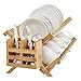 HIC Kitchen Dish Rack Caddy for Folding Dish Drying Rack (#97086), Natural Bamboo