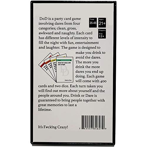 Drink or Dare Drinking Game Fun Drinking Game for Parties Card