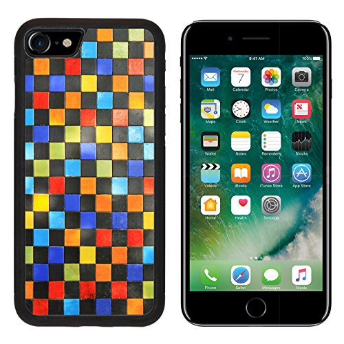 MSD Premium Apple iPhone 7 iPhone7 Aluminum Backplate Bumper Snap Case Colorful seamless ceramic tile wall texture or background IMAGE 26465872