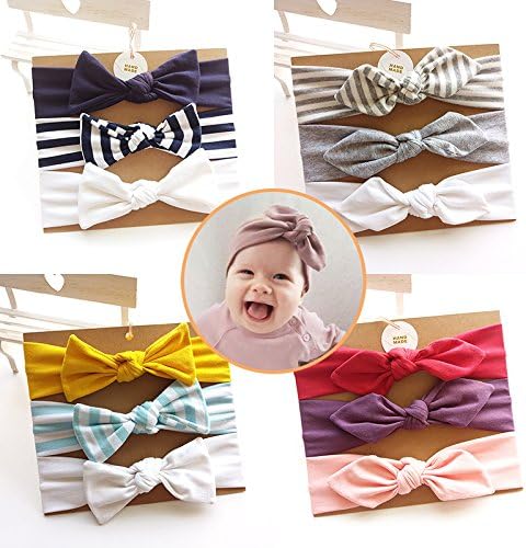 VELLETTE Baby Headbands Turban Knotted, Girl's Hairbands for Newborn,Toddler and Childrens (one Size, F (3Pcs)) - Image 5