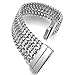 INBLUE Men's Stainless Steel Bracelet Link Wrist Silver Tone