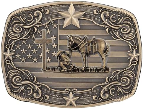Amazon.com: Moranse Religion Cross Cowboy Kneeling Prayer  display picture 3