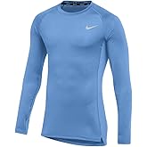 Nike Mens Pro Fitted Long Sleeve Training Tee Valor Blue Medium