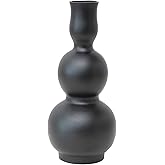 Bloomingville Bloomingville Sculptural Aluminum Vase, Matte Black