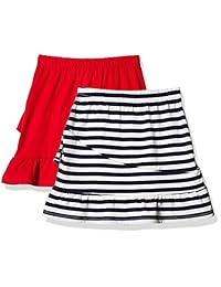 Kid Nación 2-Pack de las niñas algodón acampanado Jersey Falda