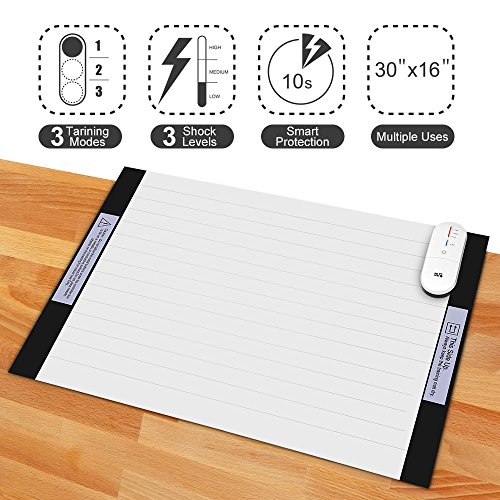 Pet Training Mat - 30 x 16 Pet Shock Mat Scat Mat for Dogs & Cats, 3 Training Mode Shock Mat for Cats & Dogs, Indoor Use Pet Training Pad w/LED Indicator, Flexible Mat - Thumbnail 6