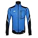 ARSUXEO Winter Thermal Fleece Cycling Jacket Windproof 14D Blue Size XX-large