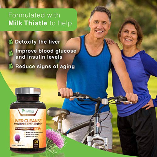 Liver Cleanse Detox & Repair Formula 1100mg - Highest Potency 22 Herbs, Made in USA, Best Vegan Milk Thistle Extract, Silymarin, Beet, Artichoke, Dandelion, Chicory, Support Supplement - 120 Capsules - Thumbnail 6