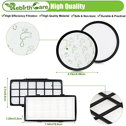 Rebirthcare ZR903701 Filters for Rowenta Silence Force Cyclonic RO76xxEA RO79xxEA RO7647EA RO7681EA RO7691EA RO7695EA RO7676EA RO7935EA RO7954EA Replacement Filters