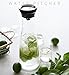 60 Ounces Borosilicate Glass Pitcher with Lid, Water Carafe Jug for Hot/Cold Water, Ice Tea and Juice Beverage