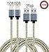 Aplenta 2-Pack 10ft 8 Pin Lightning to USB Cable Syncing and Charging Cable Cord for iphone SE,iPhone 7,7Plus,6s, 6s+, 6+, 6,5s 5c 5,iPad Mini, Air,iPad5,iPod on iOS10(gold&gray)