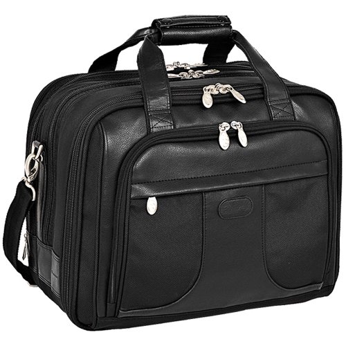 McKleinUSA CHICAGO 73585 Black 17 Detachable-Wheeled Laptop Overnight with Removable Brief
