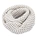 Eforstore Unisex Winter Warm Knitted Thicken Hollow Out Neckerchief Knit Infinity Scarf Christmas New Year Birthday Gift For Your Family and Friends Women Men (Beige)