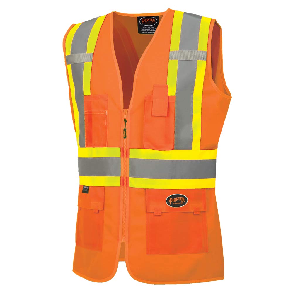 Pioneer Safety Vest for Women Hi Vis Reflective Neon Fitted Mesh